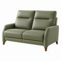 Divano 2 posti 140 x 85 x 90 cm in similpelle verde stile moderno