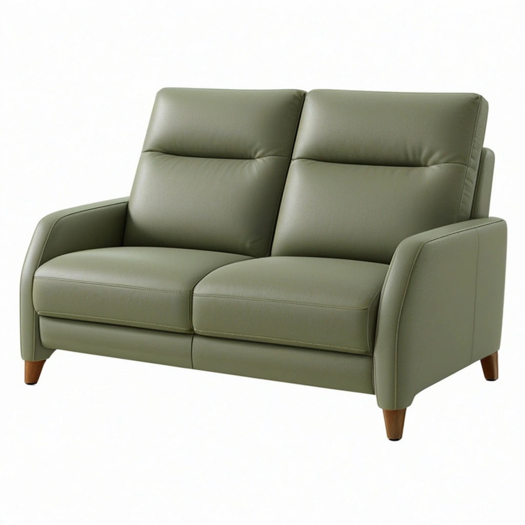Divano 2 posti 140 x 85 x 90 cm in similpelle verde stile moderno