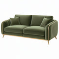 Divano 2 posti 180 x 85 x 82 cm in velluto verde - stile moderno